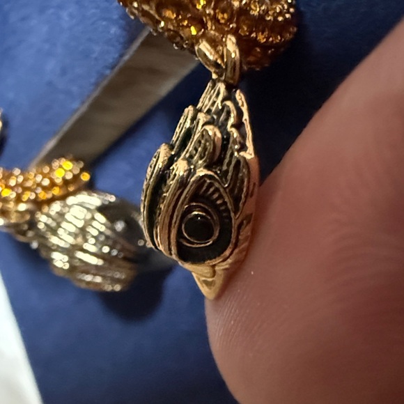 Kurt Geiger Vibrant Orange Pouch with Gold Accents earrings - Picture 4 of 5